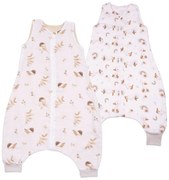 Set 2 saci de dormit cu picioare de vara din muselina 18-36 luni Kidizi Birdy Ducky, 0.5 tog