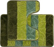 decoDoma Covoraș de baie, verde, set 2 buc