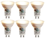 Set 6 lămpi LED GU10 reglabile 6W 450 lm 2700K