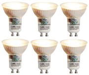 Set de 6 becuri LED GU10 reglabile 6W 450lm 2700K