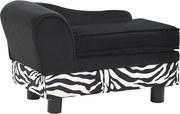 vidaXL Canapea pentru câini, negru, 57x34x36 cm, pluș