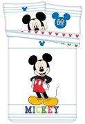 Lenjerie de pat pentru copii din bumbac pentru pătuț 100x135 cm Mickey – Jerry Fabrics