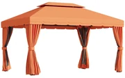 Cort de Gradina OutSunny cu baldachin impermeabil 3x4m Portocaliu | Aosom RO