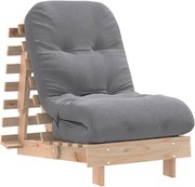 vidaXL Canapea futon cu saltea, 60x206x11 cm, lemn masiv de pin