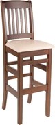 Scaun lemn masiv maro Bar Buddy Culoare Fag Stofa Inchis, 40 × 43 × 119 cm
