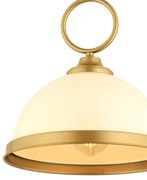 Lampă suspendată pe cablu MONZA 1xE27/40W/230V Ø 26 cm crem/bronz