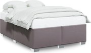 vidaXL Cadru de pat, gri, 140x200 cm, piele ecologică