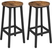 Set de 2 scaunde de bar , stil modern , maro-negru