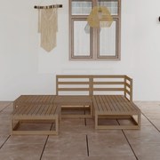 vidaXL Set mobilier de grădină, 5 piese, maro miere, lemn masiv de pin