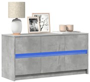 vidaXL Dulap TV cu LED, gri beton, 100x34x50 cm, lemn prelucrat