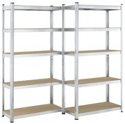 Juskys Set 2 rafturi - 180x90x40 cm