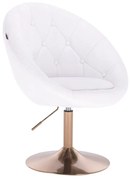 HC8516N Scaun Alb cu Bază Aurie