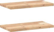 vidaXL Rafturi suspendate 2 buc. 60x20x2 cm lemn masiv acacia netratat