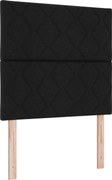 vidaXL Tăblie LED Negru 100 cm țesătură