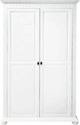 Dulap lemn masiv alb Natalie, 120 × 60 × 210 cm