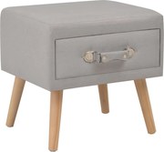 vidaXL Noptieră, gri, 40 x 35 x 40 cm, material textil