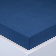 decoDoma Cearşaf cu elastic jersey EXCLUSIVE de culoare albastru regal 90 x 200 cm