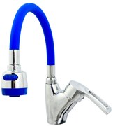 Baterie bucatarie ,TRENDY S, pipa flexibila albastra , perlator doua functii