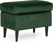 Taburet RON, stofa catifelata verde inchis, 60x40x43 cm