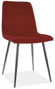 Scaun Mila Velvet Mat Burgundy – l41 x A47 x H87 cm