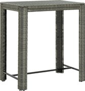 vidaXL Masă de bar de grădină, gri, 100 x 60,5 x 110,5 cm, poliratan