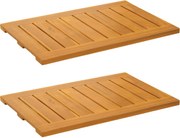 vidaXL Covoraș de baie Simplu Maro 60 x 40 cm lemn