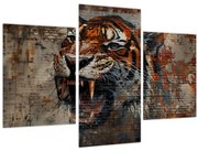 Tablou - Tigru din Cărămizi (90x60 cm)