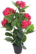 vidaXL Hortensie artificială cu ghiveci 60 cm, roșie