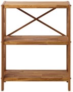 Etajeră în culoare naturală din lemn de stejar 70x87 cm X-Shelf – Unique Furniture