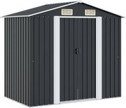 vidaXL Magazie depozitare grădină antracit 204x132x186 cm oțel