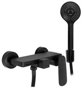 Baterie cada - dus Rea Berg monocomanda negru cu set de dus