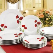 BANQUET Banquet set farfurii din porţelan POPPY 18 buc