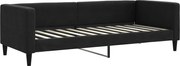 vidaXL Pat de zi, negru, 80x200 cm, material textil