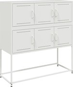 vidaXL Dulap, alb, 100,5x39x107 cm, oțel