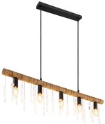 Lustra suspendata design modern Kira I negru, maro