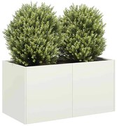 vidaXL Jardinieră alb 80x40x40 cm Oțel laminat la rece