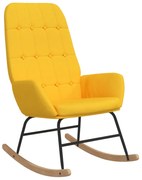 vidaXL Scaun balansoar, galben muștar, material textil