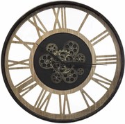 Ceas de perete loft cu mecanism vizibil, Ø 57 cm