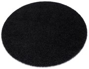 Covor SOFFI cerc shaggy 5cm negru