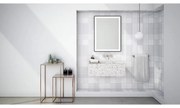 Oglinda reversibila patrata LED Dubiel Vitrum Logan Black 70x70 cm