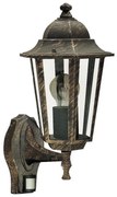 Aplica de perete exterior cu senzor, IP43, up light, auriu antic Velence 8218 RX