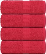 vidaXL Prosoape de baie, FROGN, 4 buc., roșu, 30x30 cm, 360 g/m²
