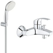 Pachet baterie cada/dus Grohe + set dus porter Grohe New Tempesta Duo, doua tipuri de jet, crom lucios (3330002,27799001)