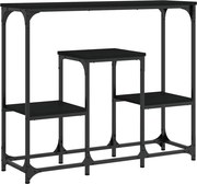 vidaXL Măsuță consolă, negru, 89,5x28x76 cm, lemn prelucrat