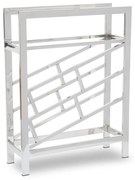 Raft pentru sticle de vin argintiu lucios din metal număr sticle 12 Barolo – Premier Housewares