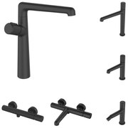 Set Baterii sanitare baie Laveo PRETTO negru satinat
