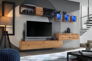 Mobilier living Shelly 27 WTS SW M3 (stejar wotan + negru mat). 1024211