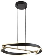 Lustra LED suspendata din metal negru auriu Adalind