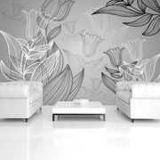 Fototapet - Arta florală - abstract (254x184 cm)