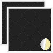 vidaXL Copertă autocolantă pentru șuruburi 2 pcs Negru Ø 20 x 0,5 mm